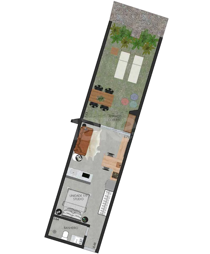 Planta — Garden 59,38 m²
