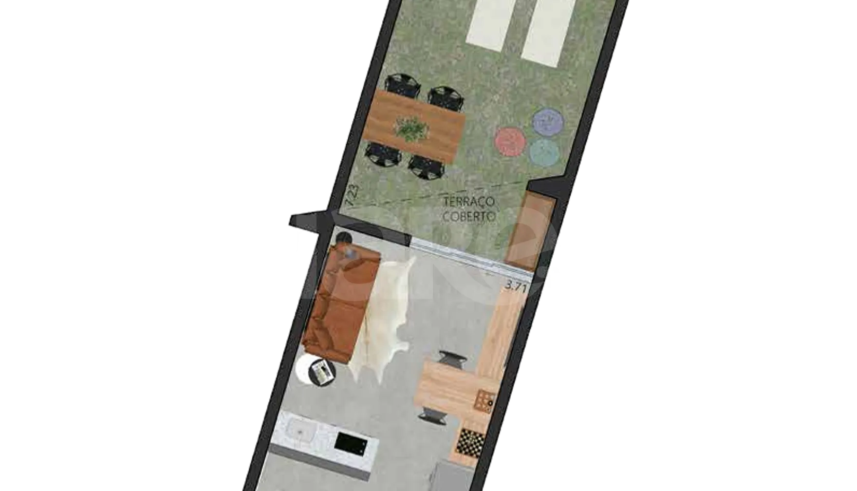Planta — Garden 59,38 m²
