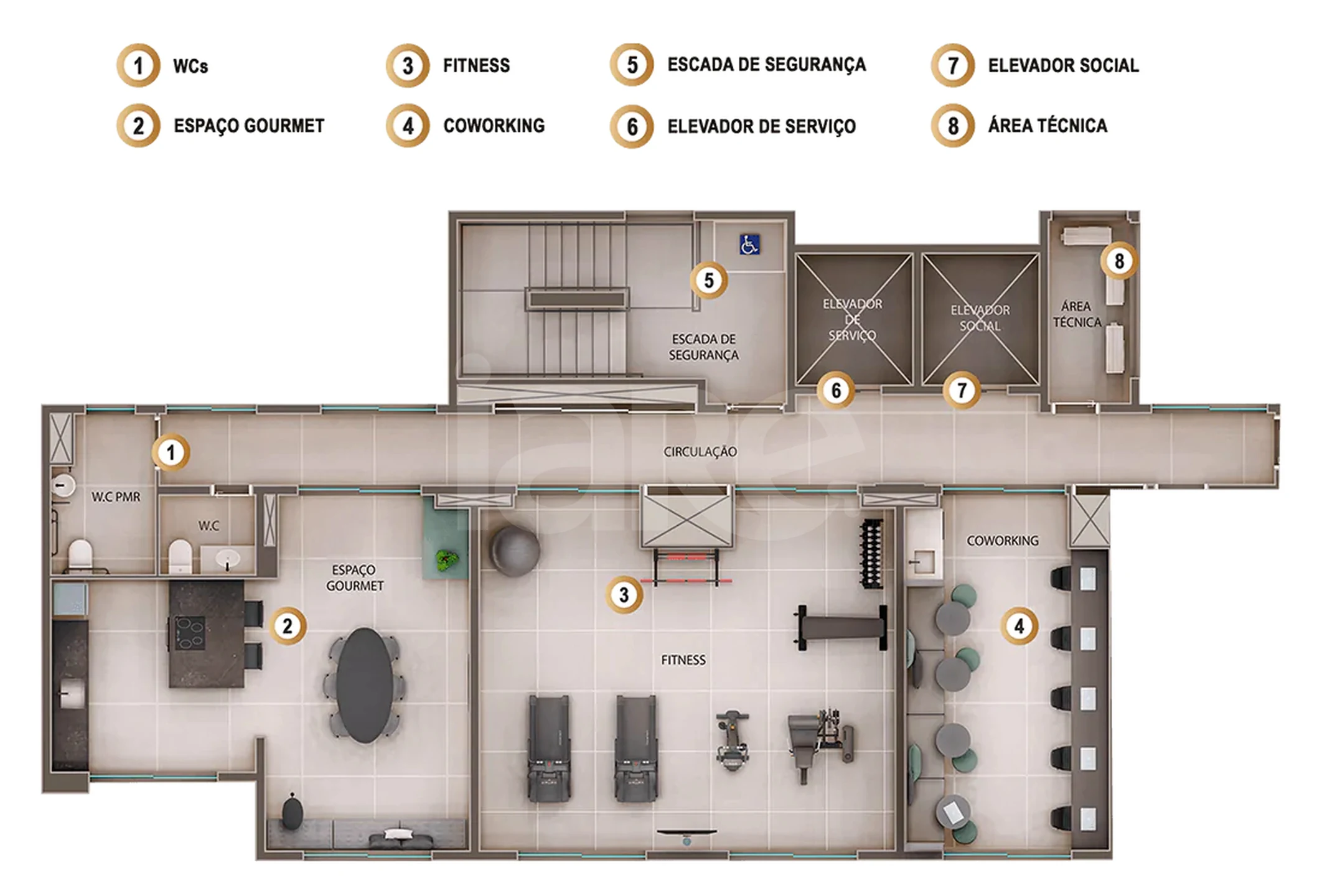 Planta — Pavimento lazer