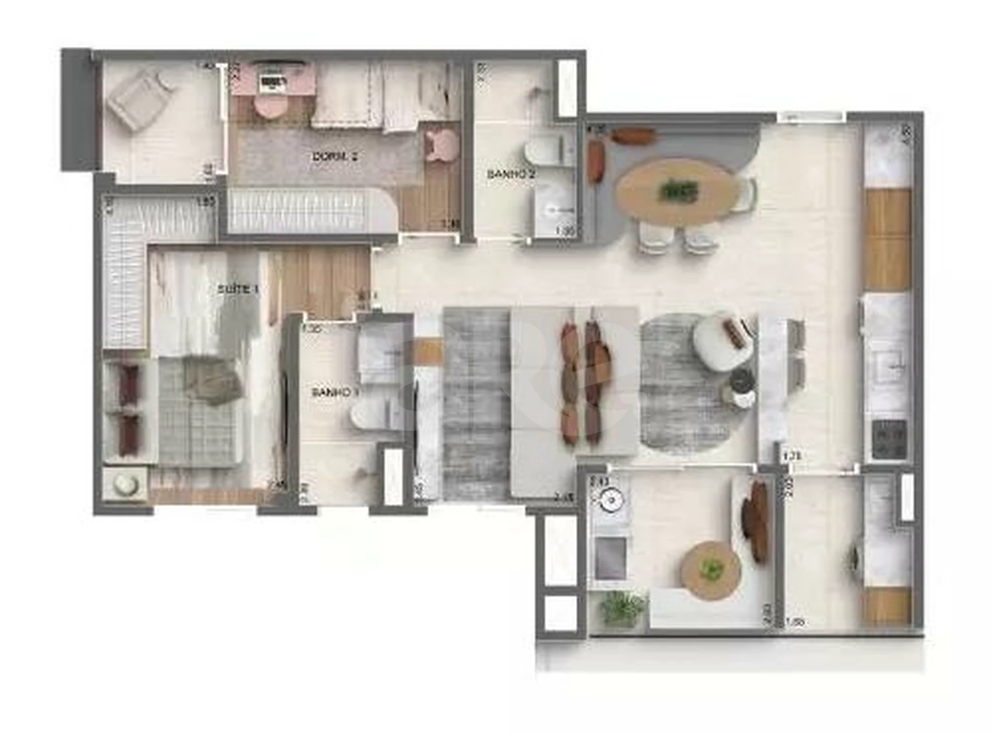 Planta — Garden 69,73 m²