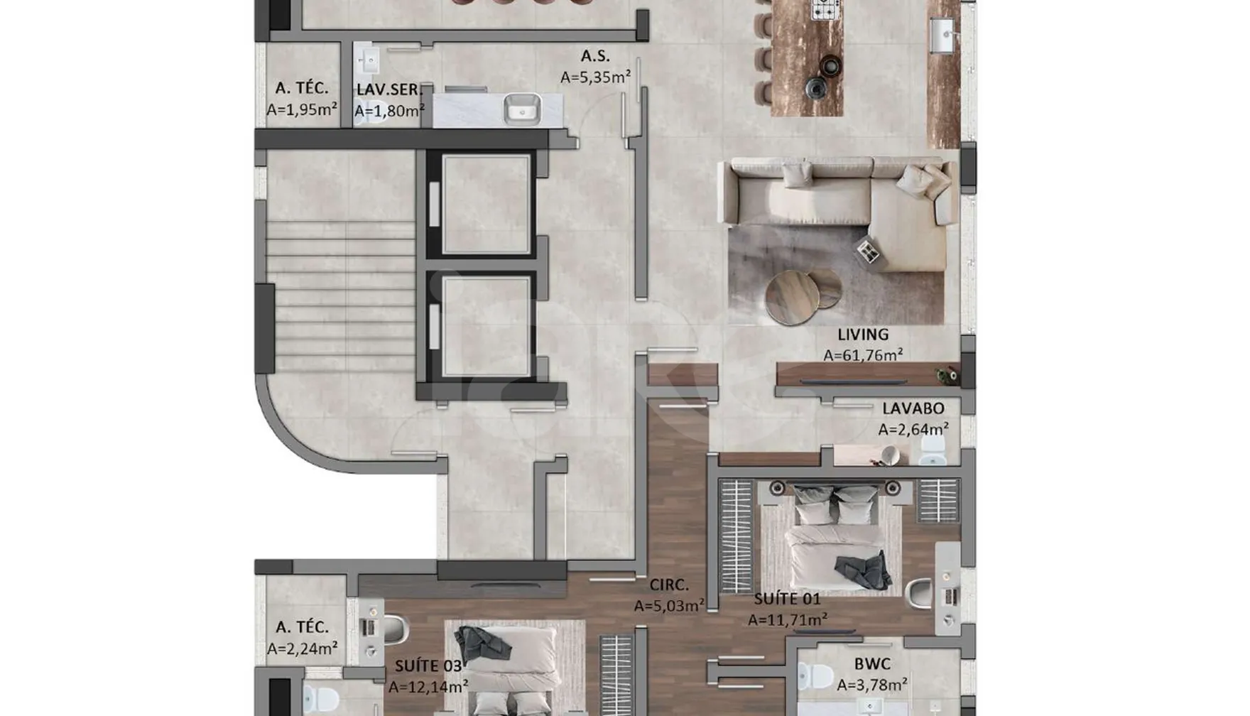 Planta — Garden 263 m²